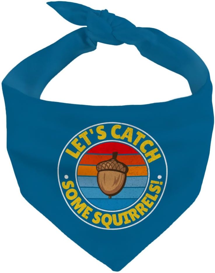 Let's Catch Some Squirrels Pet Bandana - Items for Pets - Pet Accessories - S