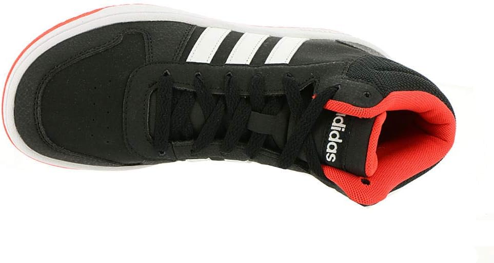 adidas unisex child Hoops Mid 2.0 Basketball Shoe, Black/White/Red, 6 Big Kid US
