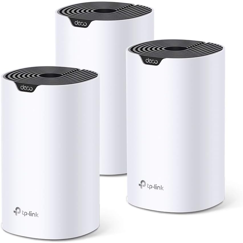 TP-Link Deco S4(3-pack) AC1200 Whole-Home Mesh Wi-Fi System, Qualcomm CPU, 867Mbps at 5GHz+300Mbps at 2.4GHz, MU-MIMO, Beamforming, Works with Amazon Echo/Alexa [Amazon Exclusive] (Renewed)