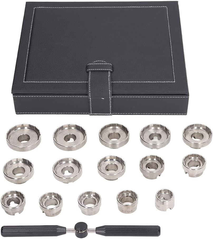 Watch Back Cover Opener Kit - 15 Tools for Watch Repair with Storage Box - Essential Watch Removal and Repair Tool Set