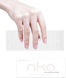 Semi Cured Gel Nail Polish Strips -20 Wraps Stickers Wrap -UV LED Lamp Curing Nail Polish Strip -Topcoat