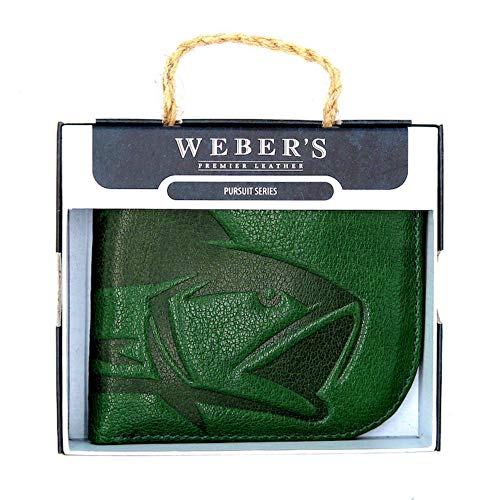 WEBER'S PREMIER LEATHER – Pursuit Series – Radius Bass Fishing Wallet for Men - Full Grain Leather & RFID Blocking3