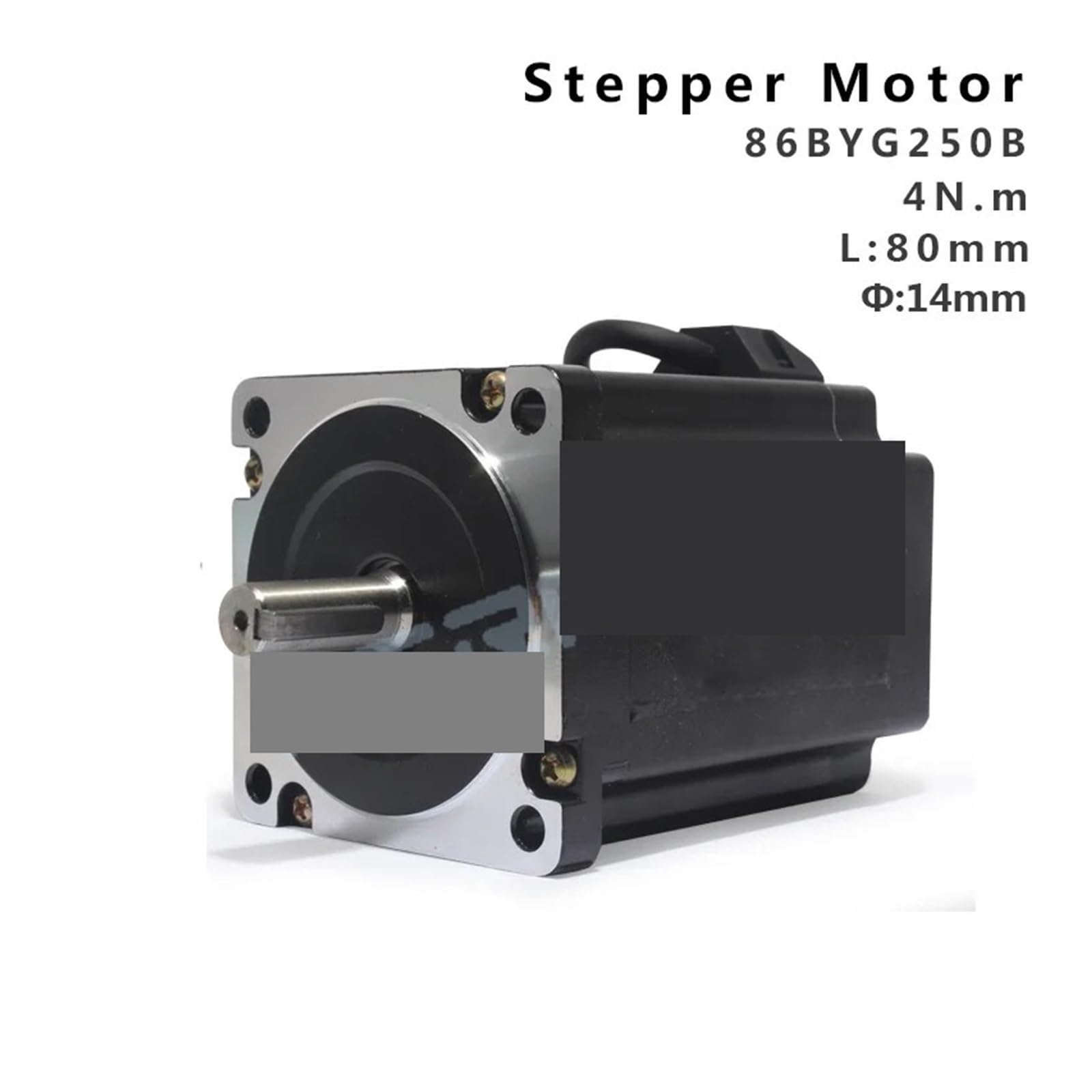 Motor Paso a Paso Nema34 86BYG250B for Motores eléctricos de 4,5 NM, 4 A y 80 mm. Equipos eléctricos.
