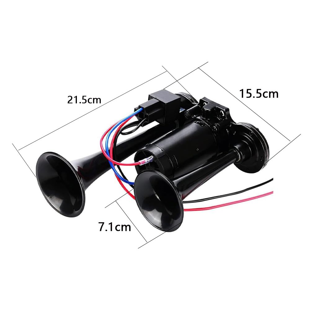 LWK klakson, 12 V, 600 dB, klakson, klakson, klakson powietrzny z kompresorem, 600 dB, super głośny klakson, podwójny klakson, klakson, klakson, klakson, do pojazdów 12 V, samochodów osobowych