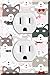 Single Duplex Outlet Cover Wall Plate - Cute pattern cartoon baby Siberian husky puppy