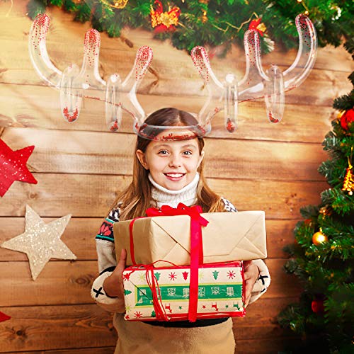 MeiGuiSha 2 Pack Inflatable Reindeer Antler,Inflatable Reindeer Antlers with Sequins, Ring Toss Games for Christmas Party Games Indoor School Carnival Games(2 Antlers 8 Rings) - Thumbnail 6