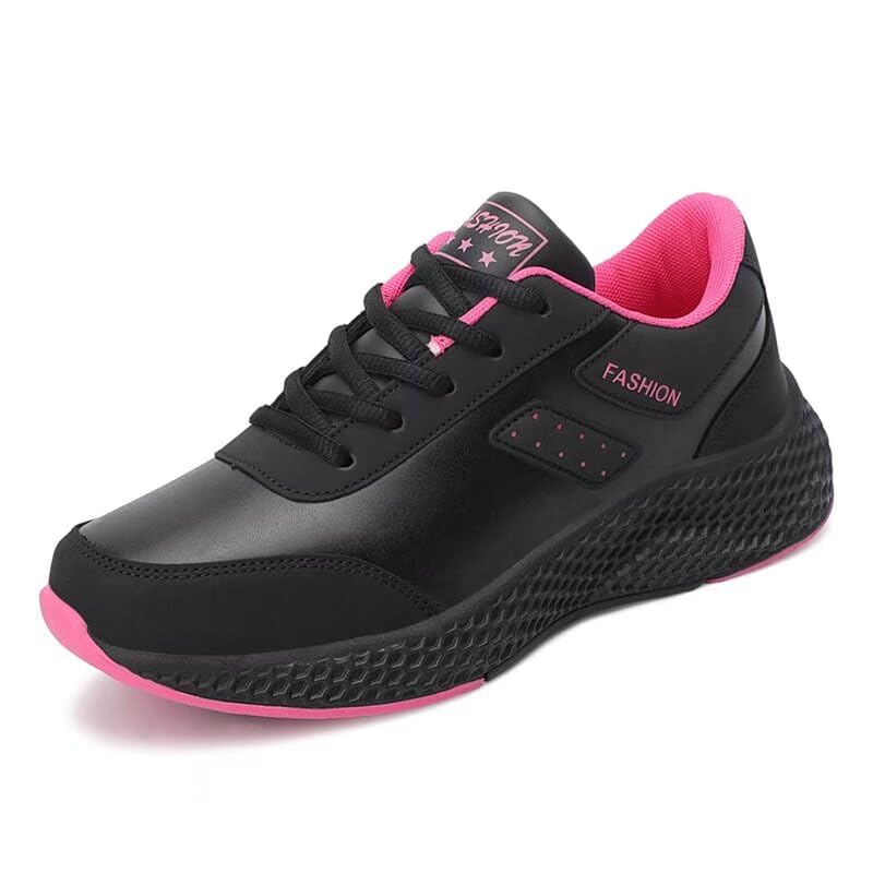 Womens Comfortable Synthetic Leather Walking Sneakers for Travel Sport