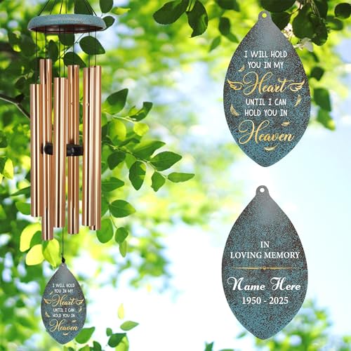Image of ASTARIN Personlized Wind Chimes Memorial, 35 in Sympathy Gifts for Loss of Loved One, Sympathy Wind Chimes for Loss Lover Mother Father, Metal Wind Chime for Funeral(Produced in Texas)