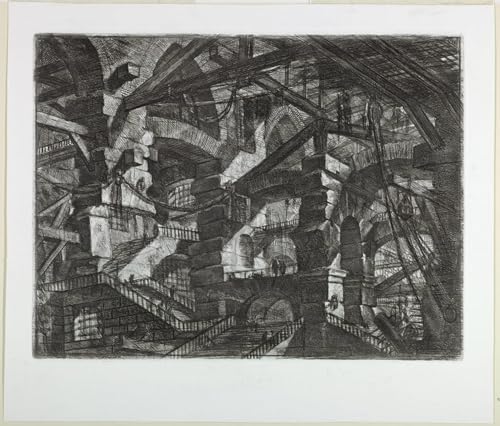Toile murale abstraite Carceri XIV Piranesi : Sublimez la décoration de votre salon 60x90cm