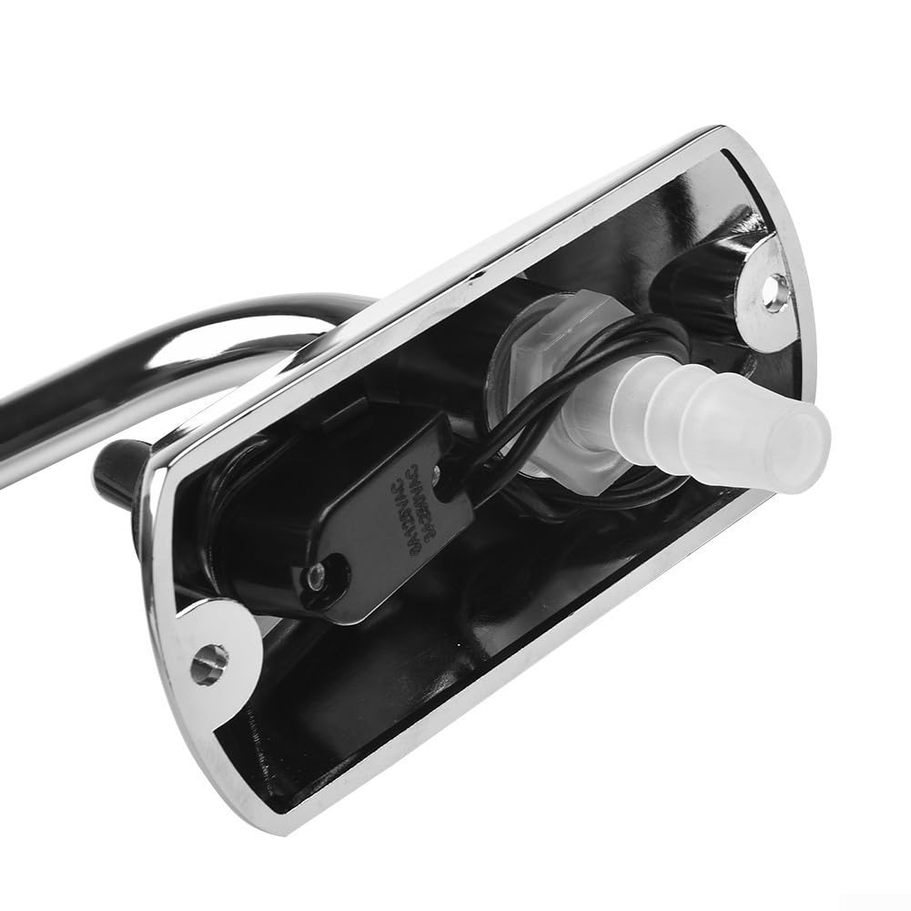 Robinet d'eau électrique en acier inoxydable 12 V avec interrupteur, robinet en alliage de zinc pour bateau, caravane, camping-car, rotation à 360°