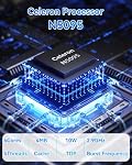 15.6 Ordinateur portable de pouce - 16GB RAM LPDDR4 512GB SSD Ordinateur portable FHD Ordinateur portable ordinateur PC Céléron N5095 Processeur Netbook avec Touch ID WiFi5 Bluetooth 4.2 USB 3.0