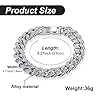 FuninCrea Titanium Steel Cuban Link Bracelet for Men Women, 13mm Retro Vintage Hip Hop Bracelet Silver High Polished Cubic Zirconia Bracelet Miami Cuban Link Chain (21 cm) #1