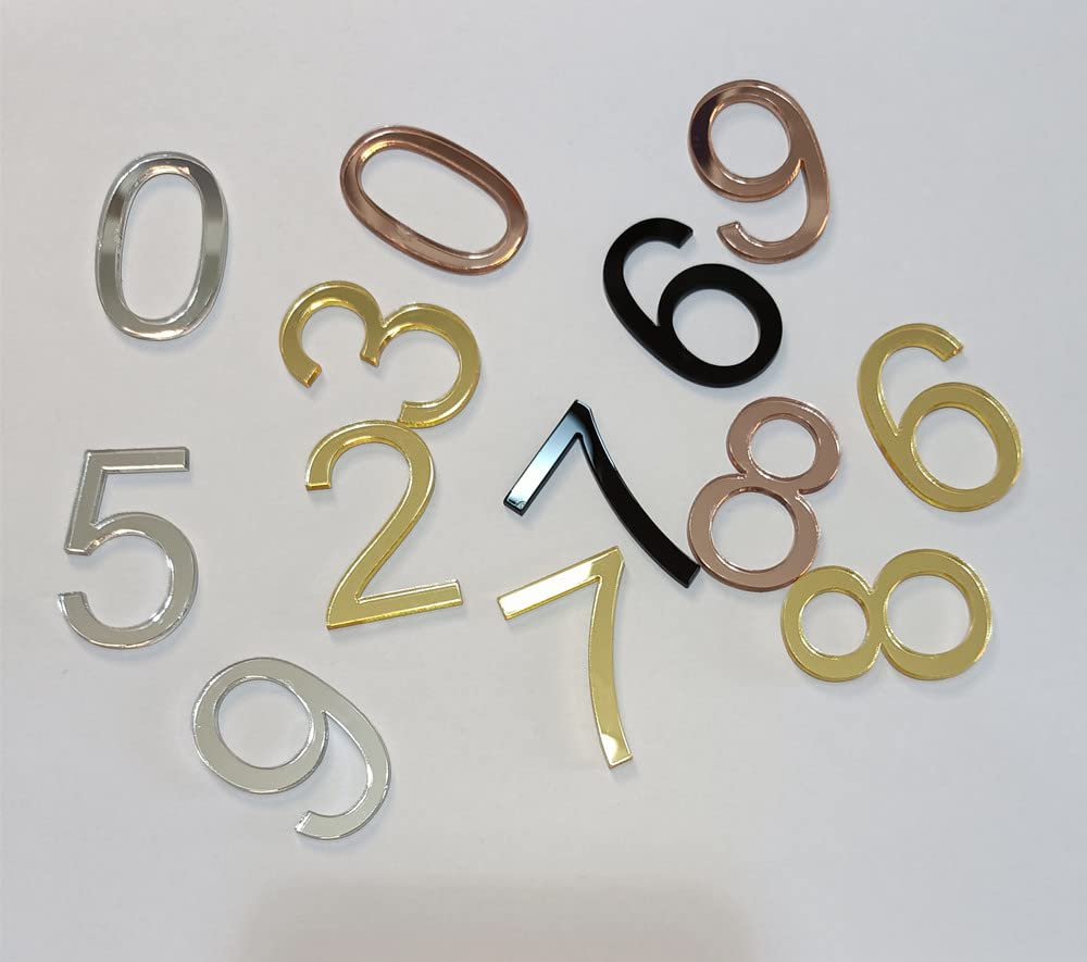 12 arabische Acryl-Ziffern, arabische lasergeschnittene Zahlen für eine Uhr
