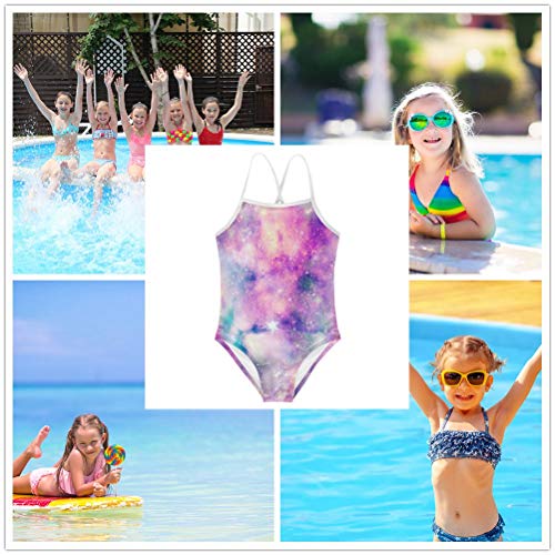 KiuLoam Girls One-Piece Swimsuit Quick Dry Beach Swim Bathing Suit for 3-8 Years Little Girls4