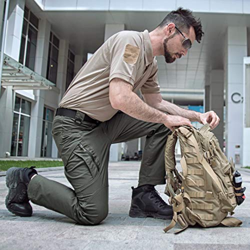 Image of CARWORNIC Men's Outdoor Tactical Pants Rip-Stop Lightweight Stretch Military Cargo Work Hiking Pants