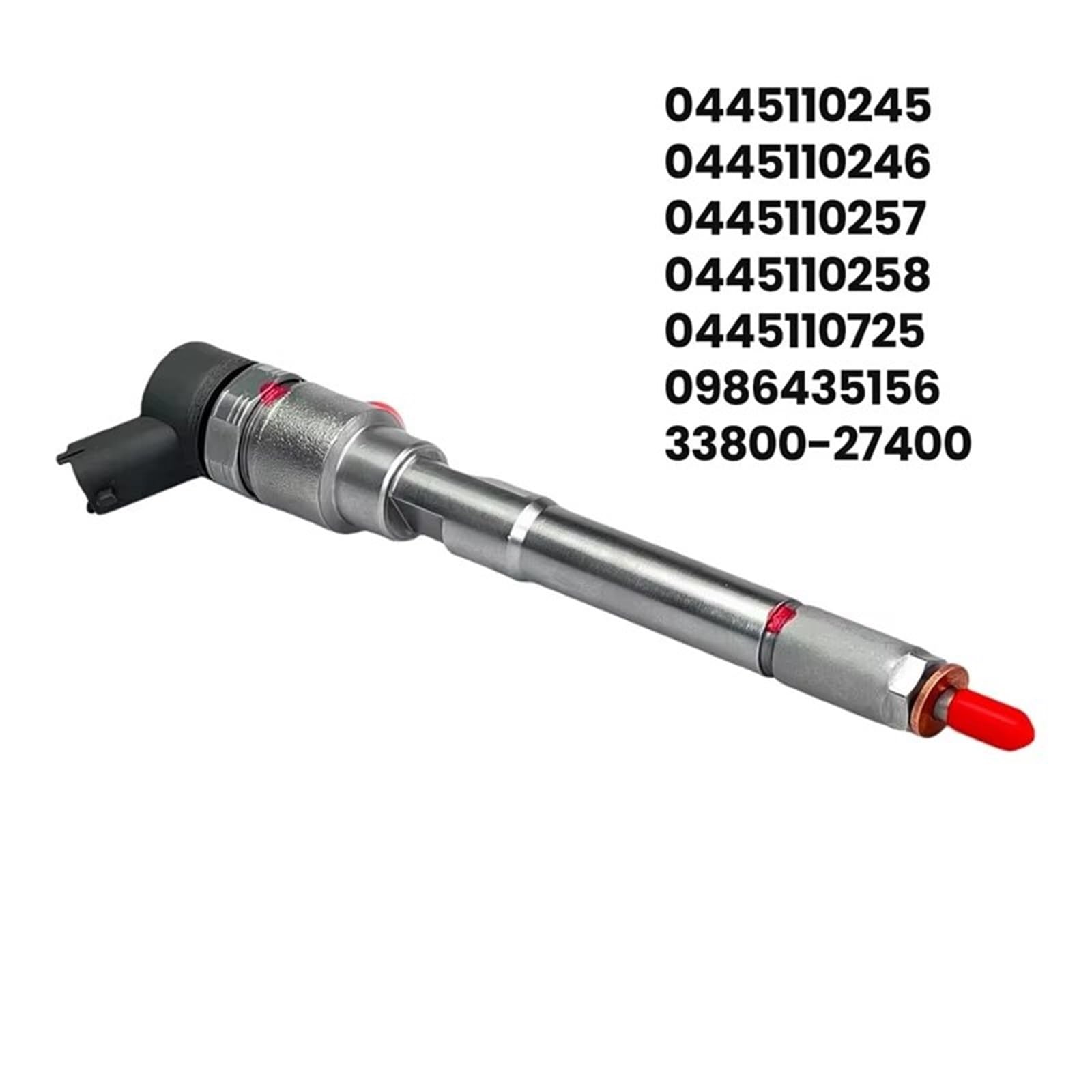 Boquillas inyección Compatible con Hyundai para Tucson 2004 2005 2006 2007 2008 2009 para Santa Fe para Sonata CRDI Inyector De Combustible Diésel, Piezas De Coche 33800-27400, 0445110245
