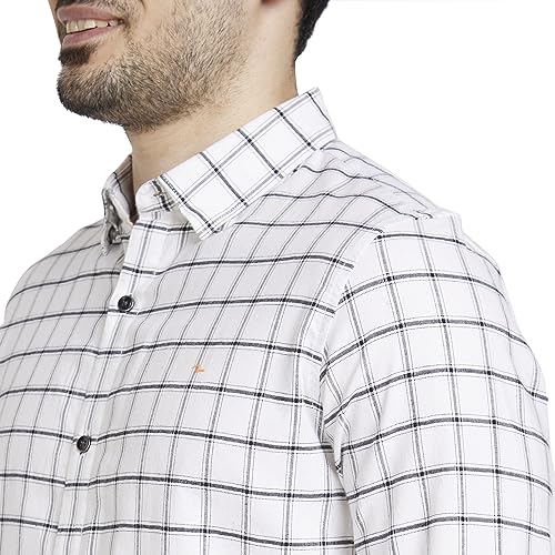 Image of Spykar Men's Regular Fit N /A Full Sleeve Checked Casual Shirts