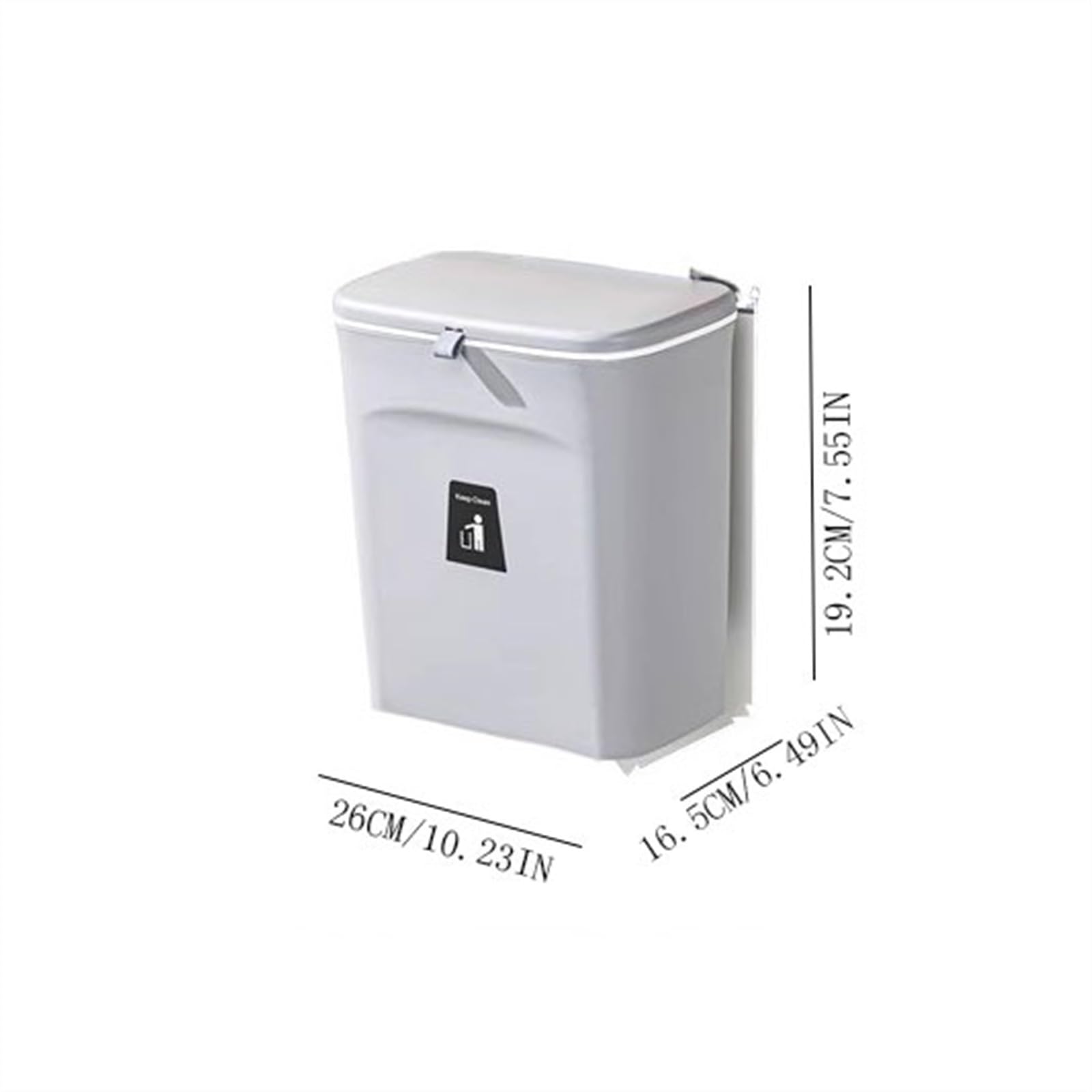 Cestino carta ufficio Pattumiera da cucina a parete for uso domestico nuovo modello con coperchio for la raccolta dei rifiuti della cucina, secco e umido, for il bagno Pattumiera da bagno ( Color : B