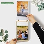 5x7 Photo Frames Wooden Flip Photo Album 5x7 Pictures on Stand Vertical Display for Tabletop, with 60 PVC Pockets - Image 3
