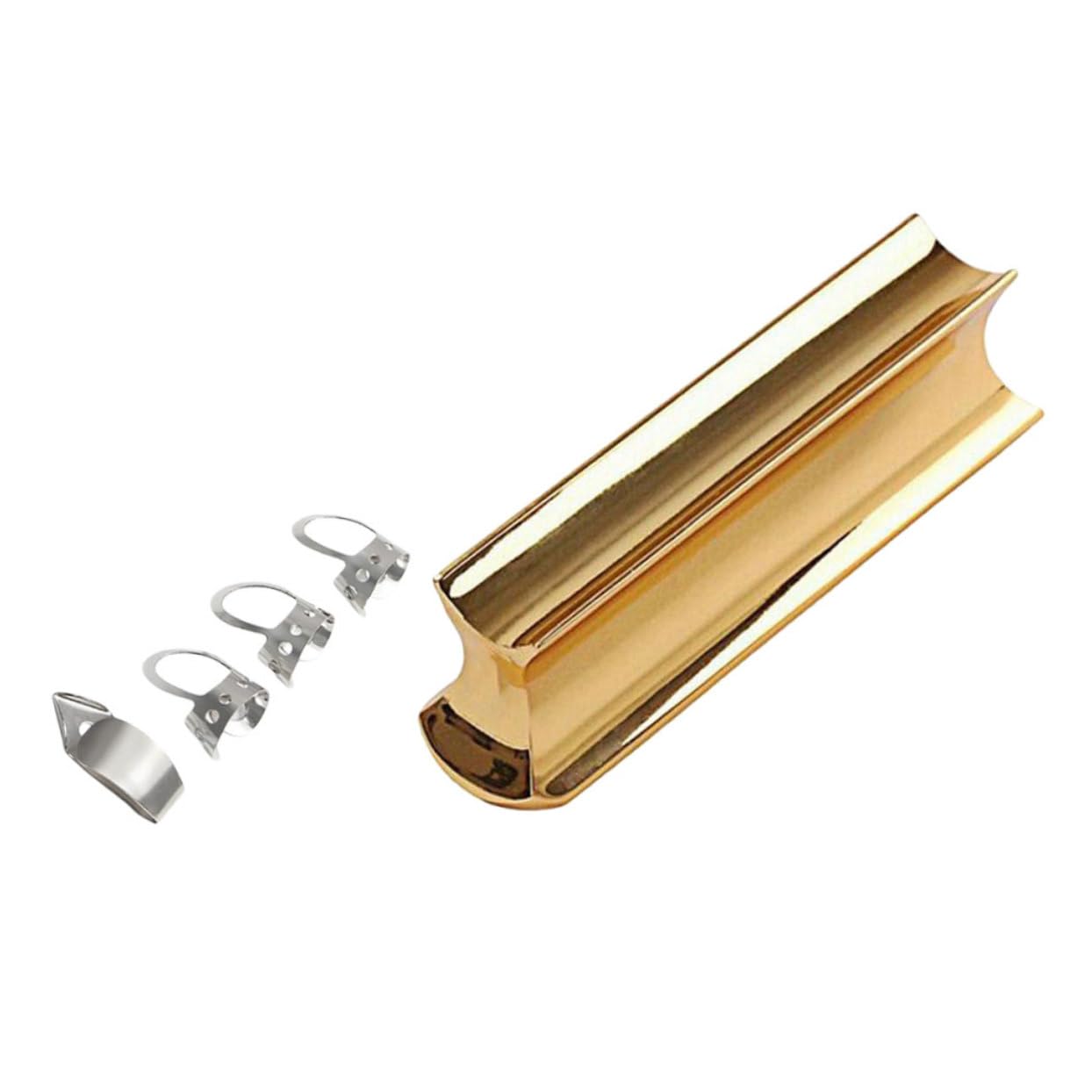 ibasenice Metal Guitar Slide Guitar Slide Large Accessory Tone Bar 4 Metal Picks Easy to Use