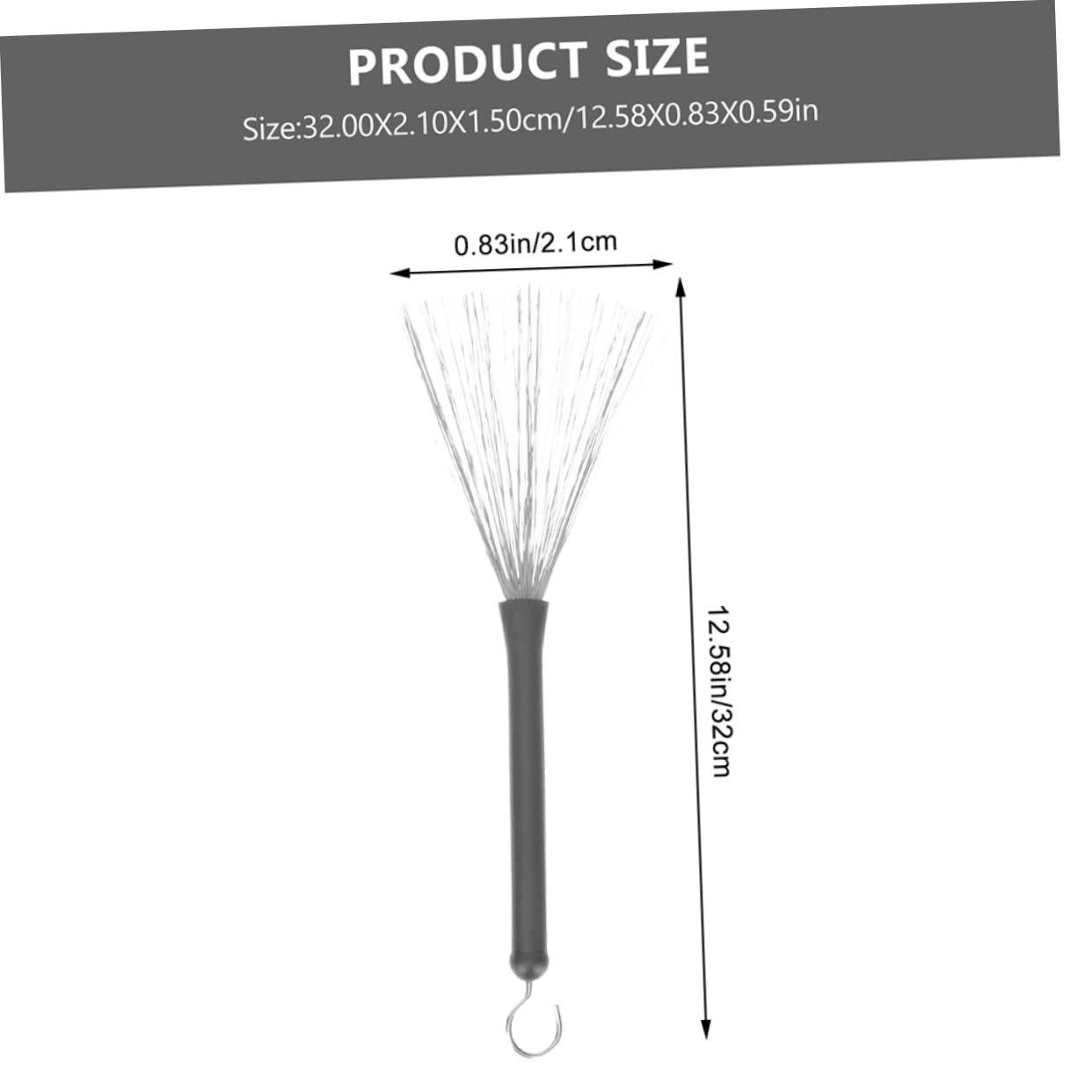 Levemolo 2pcs Stainless Steel Wire Drum Brush Drum Accessory Drum Wire Brush Jazz Drum Special Brush Drum Brush Wire Drum Stick Brush Jazz Drum Brush Percussion Brush Drum Broom