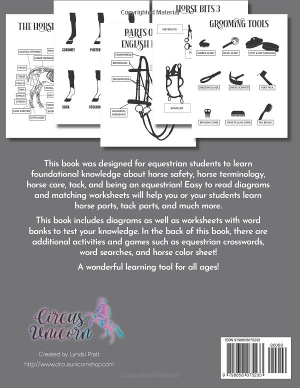 The Riding Student's Horse Workbook: Equestrian Diagrams & Worksheets for Beginner, Intermediate, and Advanced Horseback Riding Students (Equestrian Workbooks) - Image 2