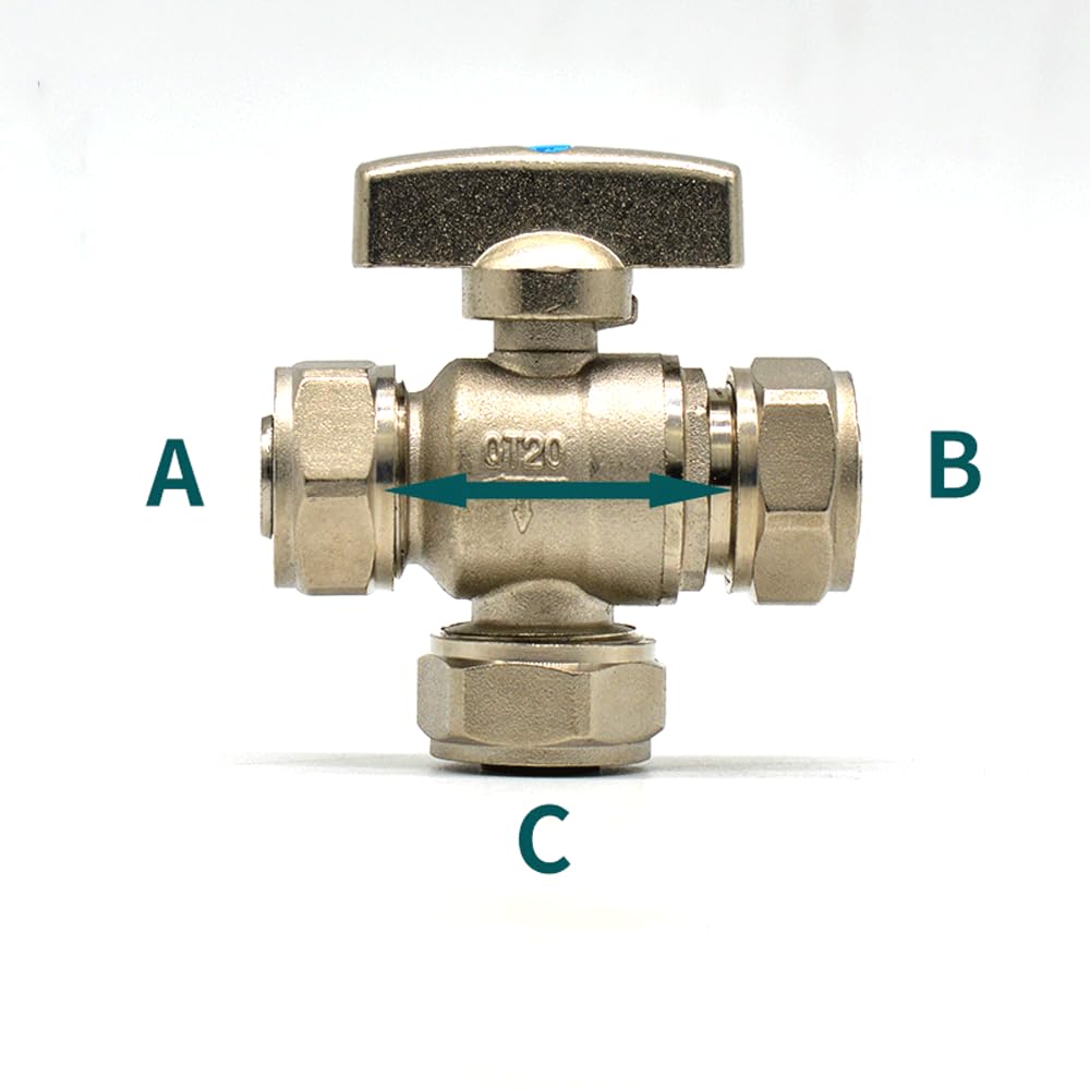 1620 2025 PEX-AL-PEX Nickel Brass Union Socket Tee 3 Ways Ball Valve Regulating Switch Plumbing Water Steam RUAJOGYNVM(2025)