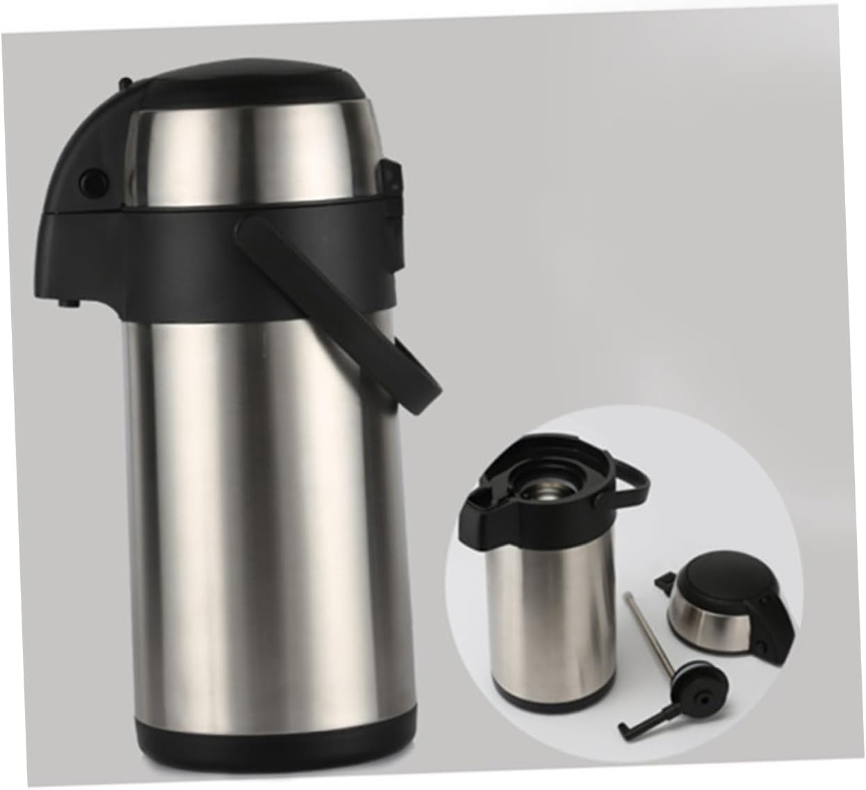 BESTOYARD Stainless Steel Insulation Bottle Food-grade Water Pot for Home -button Easy Release for Warm Beverages Rustproof Design