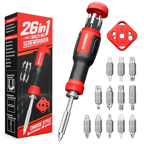 SHARDEN Multi ScrewDriver Set 26 in 1 All in One Adjustable Screw Driver