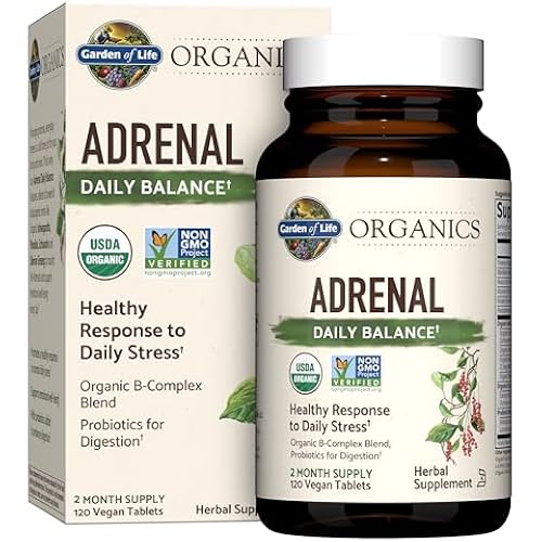 Garden of Life Organics Adrenal Daily Balance with Adaptogenic Herbs, 120ct