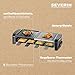 SEVERIN Raclette-Grill mit Naturgrillstein und Grillplatte, Raclette mit antihaftbeschichteter Grillplatte, Tischgrill für 8 Personen, max. 1.400 W, Edelstahl / schwarz, RG 9645
