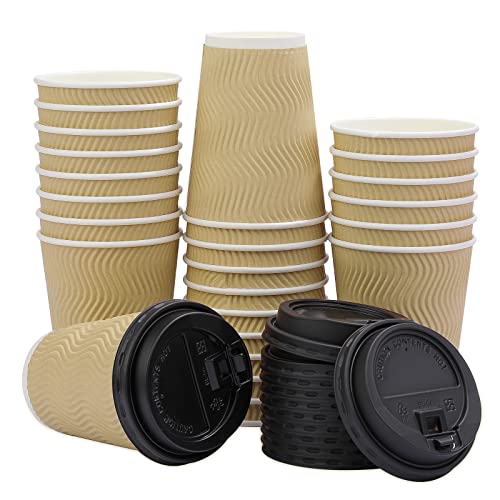 25 x 350 ml Einweg-Kaffeetassen Cover