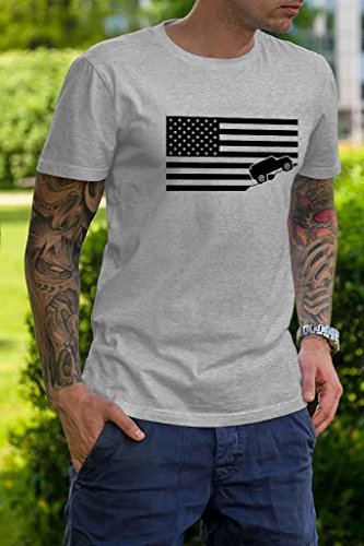 American Flag Offroad Shirt Ash Gray Made in USA t-shirt Perfect for 4x4 owners