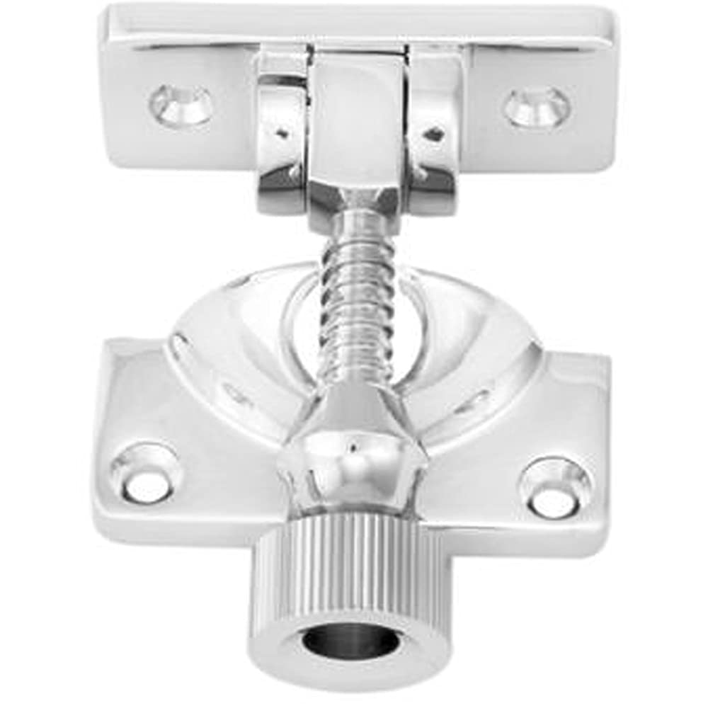Loops Satin Chrome Brighton Pattern Sprung Sash Fastener - 60 X 25Mm Fixing Plate - | Sliding Sash Window Fitting - Traditional Style Pull Lift Window Handle - Sash Window Fixture