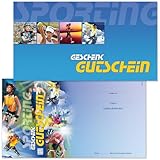 GESCHENKGUTSCHEINcom - 10 Blanko Geschenkgutscheine - Formular mit Vordruck für Sport Sportartikel Sportartikelhandel SP1208-10-V1