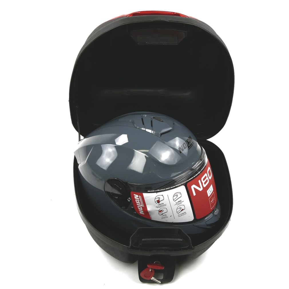 Universal Motorradkoffer Top Case Motorrad Motorroller Quad Koffer schwarz 28L