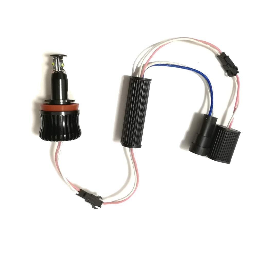 Ricoy Compatible con BMW E82 E90 E92 E70 E71 E82 E89 1 3 5 Serie X5 X 6 Z4 Bombillas LED de 40W H8 de 4 lados, anillo de halo ojos de ángel, sin errores