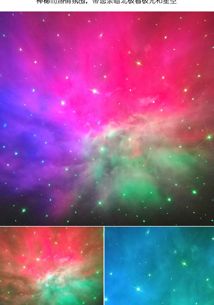 Proyector De Luz Nocturna Estrella 2 En 1 Luz Led con Control Remoto Ocean Wave Galaxy Light Rotación De 360 ​​Grados Velocidad Y Brillo Ajustables Luz De Nebulosa para Dormitorio De Fiesta Infantil
