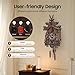 HjirtPxe Forest Theme Cuckoo Wall Clock with Pendulum, Battery Operated Silent Quartz Movement, Hourly Bird Sound for Living Room, Office, Nordic Decor
