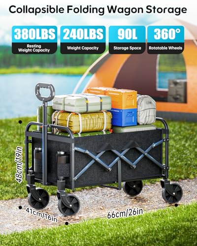 Image of 350LBS Wagon cart, 90L Size for Camping