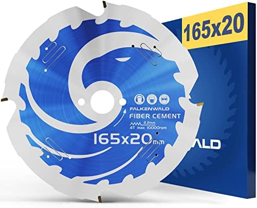 FALKENWALD Sägeblatt 165x20 Faserzement - Diamant Kreissägeblatt 165 | Sägeblatt Faserzement & Fermacell Sägeblatt - FALKENWALD 165x20 Diamant für Makita SP6000