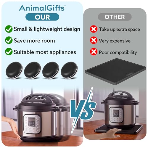 Image of Appliance Sliders for Kitchen Black 24 PCS Self-Adhesive Small Kitchen Appliance Slider Hacks Easy to MovIing & Space Saving Must Have Gadgets Mixer Accessories for countertop