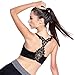 Sunward Fashion Women Lace Padded Bra Bustier Strap Crop Tank Top Bralette (Black laced)