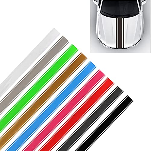 3"x 72" Racing Stripe Vinyl Pinstripe Hood Decals Stickers Auto Vrachtwagen Voertuig (Color Name : Red) - Image 3