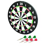 Franklin Sports Paper Dartboard Set - Double Sided 17' Wound Paper Dartboard with Darts Included - Traditional and Baseball Darts
