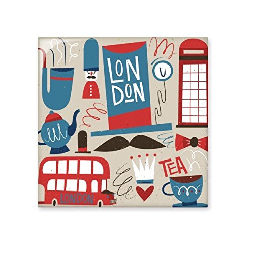 Carreau céramique Londres et drapeau anglais pour une cuisine style british