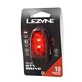 5 modos (1 continuo, 4 flash) LEZYNE KTV Luz Led Trasera, Negro, Talla Única