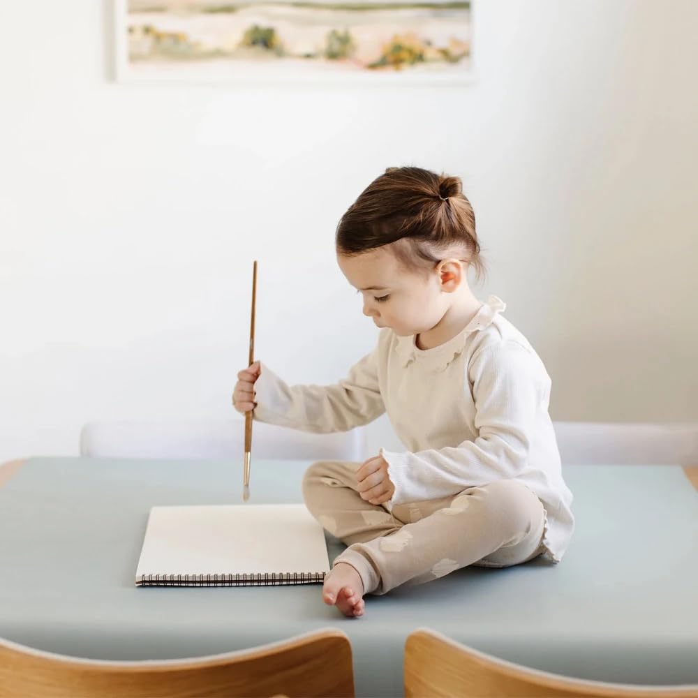 Tappetino in Silicone 100x100 cm – Antimacchia, Impermeabile, Antiscivolo – Tappeto Multiuso per Bambini, Sotto Seggiolone, Svezzamento, Giochi, Attività Creative – Senza BPA