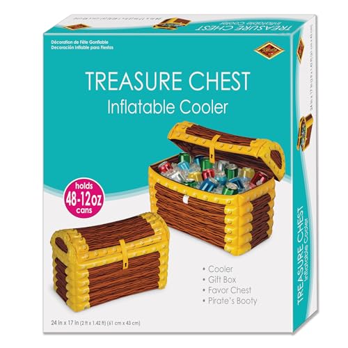 Image of Beistle Inflatable Treasure Chest Coolers.
