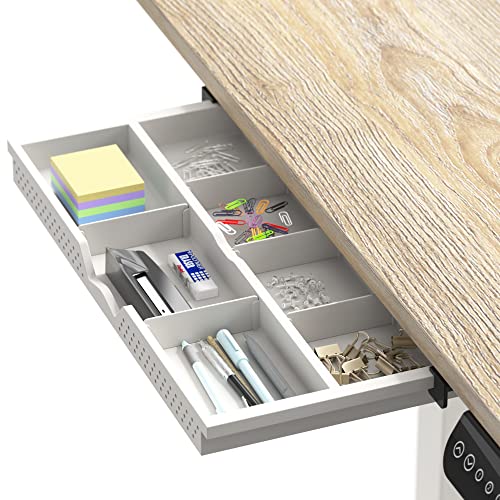 Shw Electric Height Adjustable Mobile Rolling Standing Desk Workstation, 40 X 24 Inches, Maple #TOP3